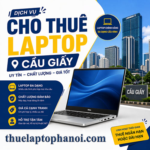 Cho thuê laptop Cầu Giấy