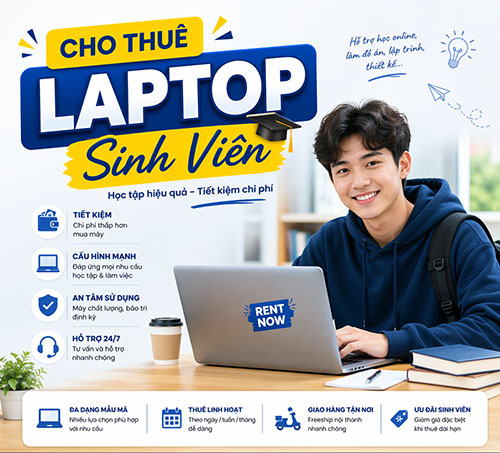 Cho thuê laptop sinh viên